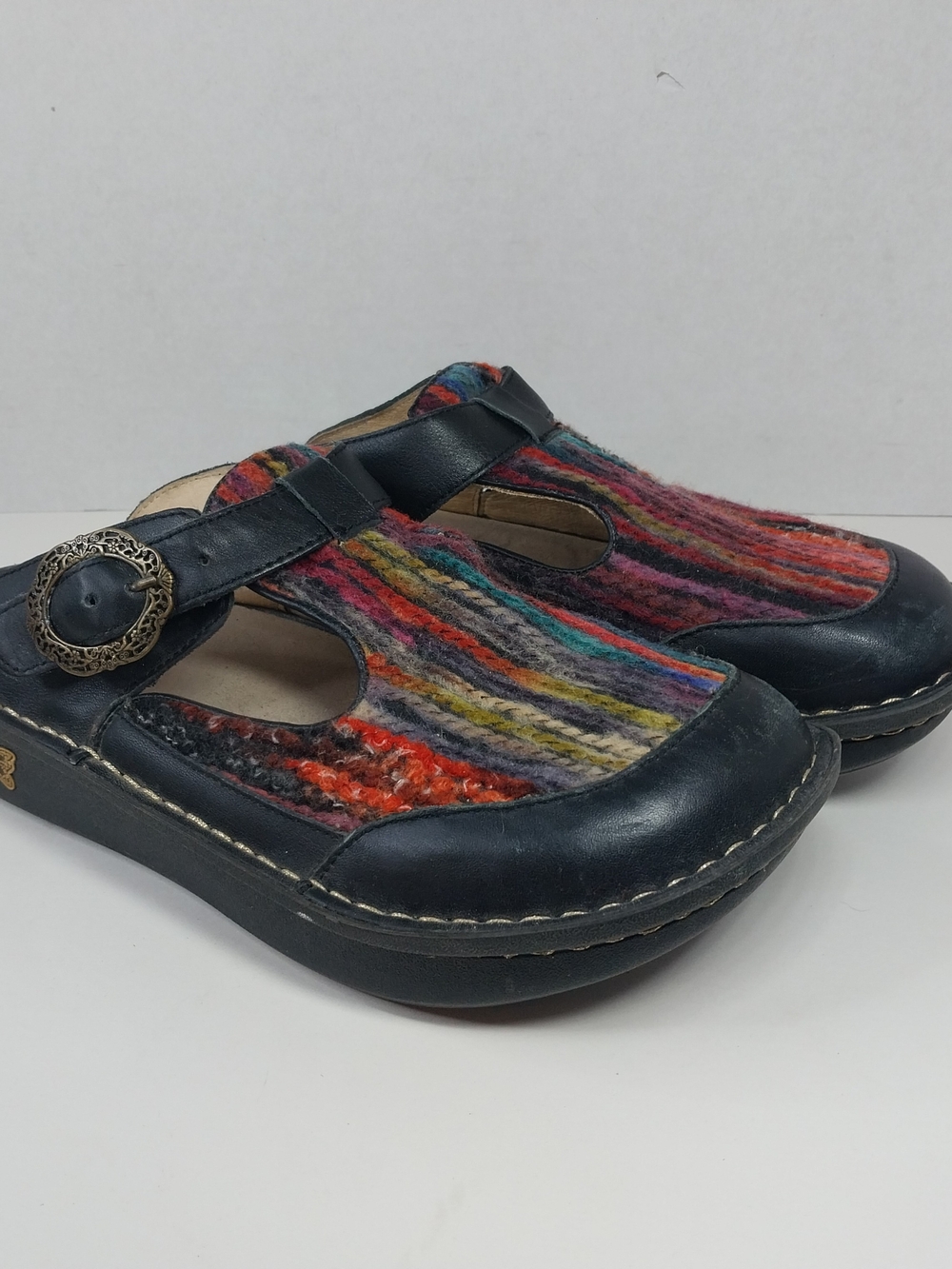 Alegria Multicolored Clog Mules Artistic Boho Women's 39 US Size 9 Comfort Shoes